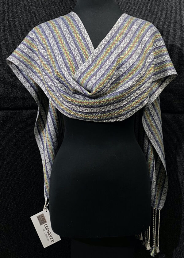 SBS-52 Scottish Charcoal silk scarf - back