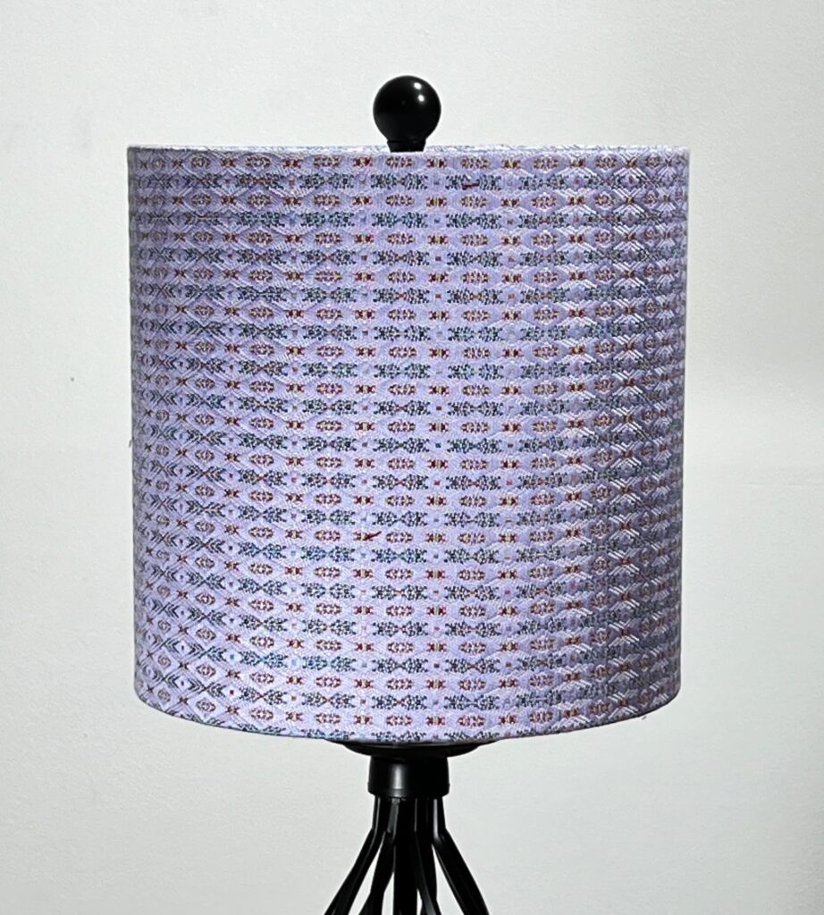 10" diameter handmade Wisteria lampshade